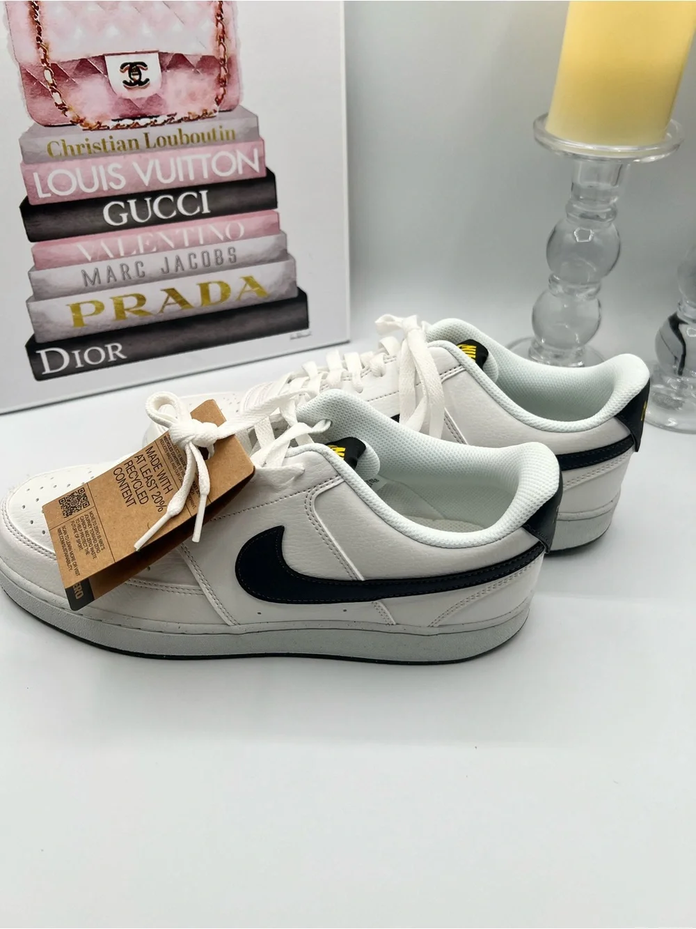 Nike NWOT Court Vision Low Next Nature sneakers with a graphite swoosh